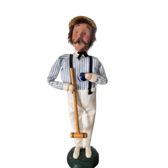 Buyers Choice Ltd Retired 1999 Victorian Caroler Croquet Mallet Suspenders - Picture 6 of 8